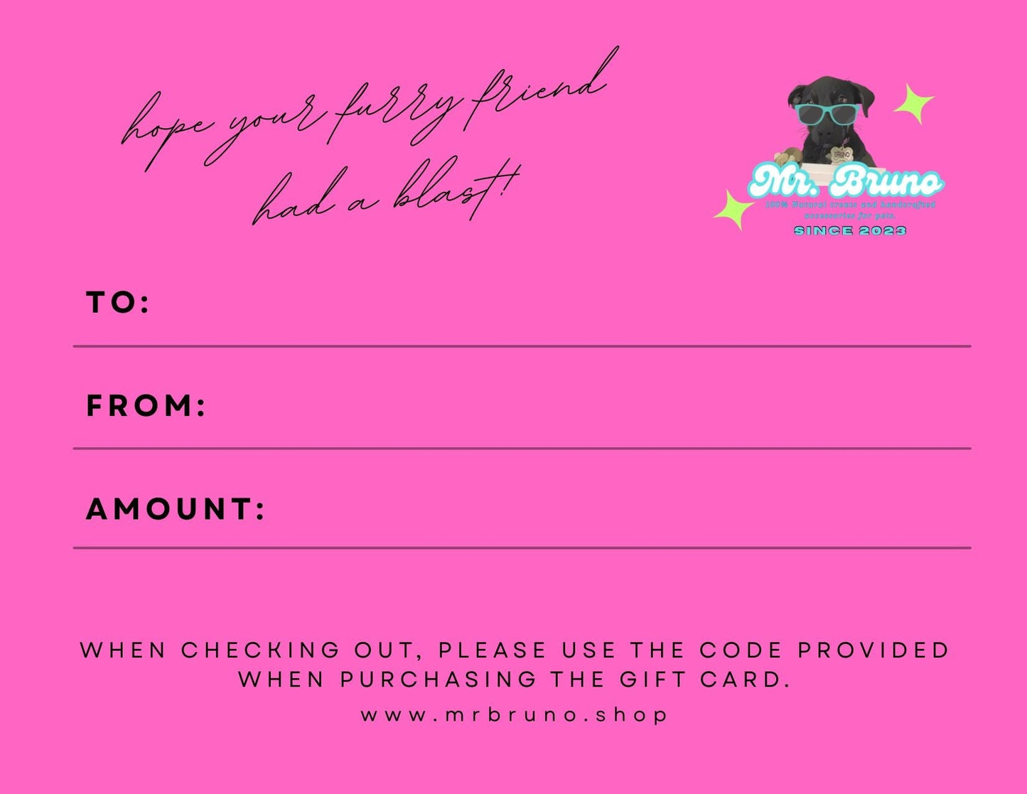 Mr. Bruno Shop Gift Card - Mr. Bruno Shop