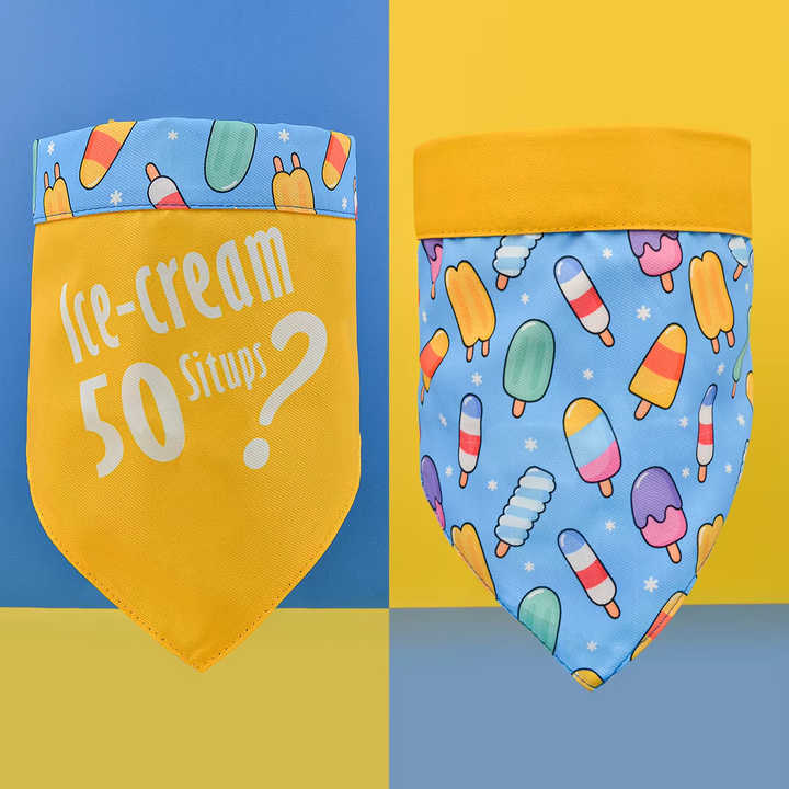 Polyester Double - Sided Print Dog Bandanas - Mr. Bruno Shop