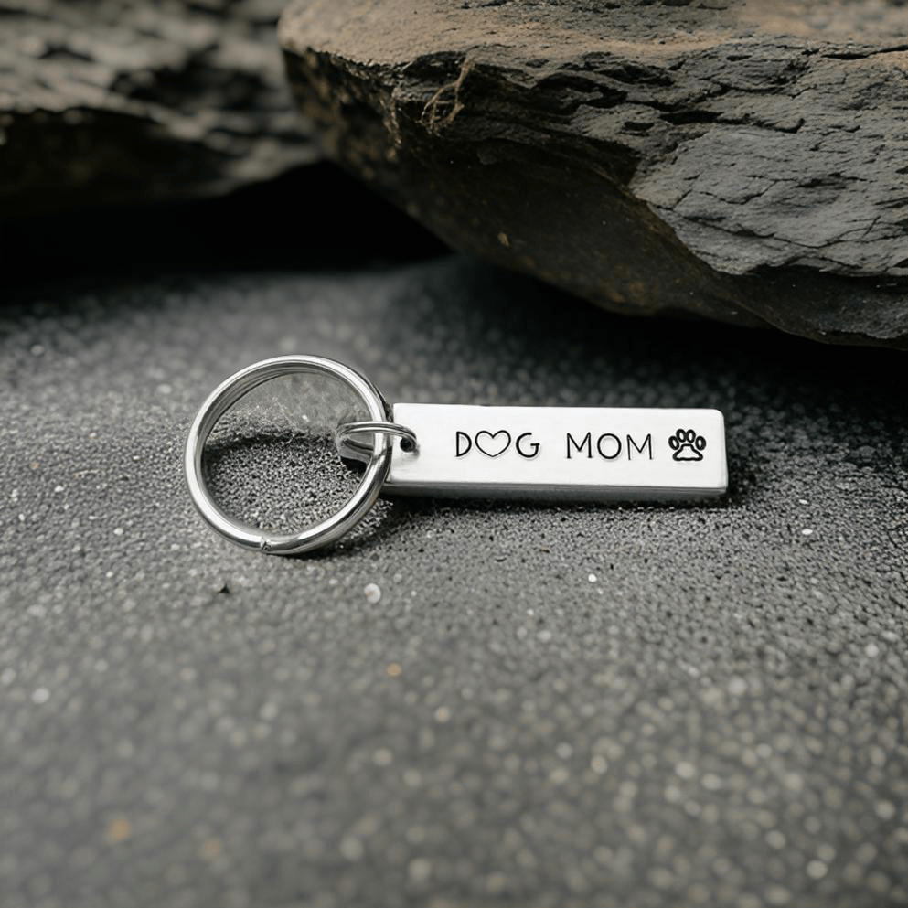Stainless Steel Dog Mom Keychain - Mr. Bruno Shop