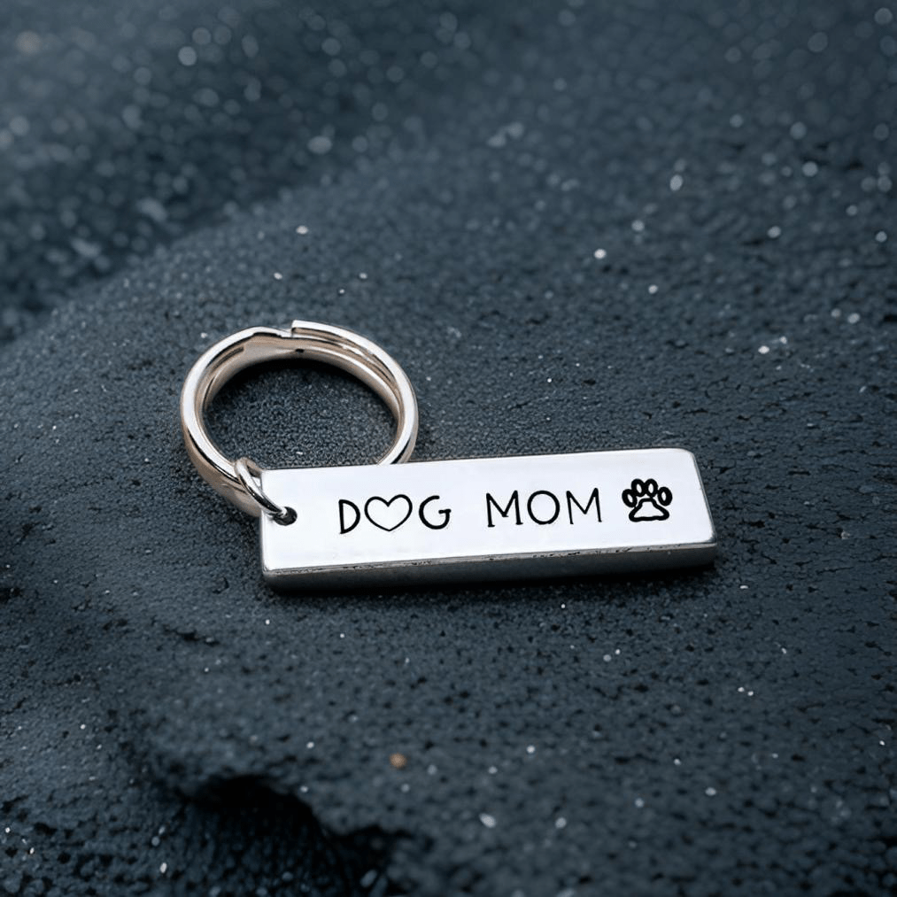 Stainless Steel Dog Mom Keychain - Mr. Bruno Shop