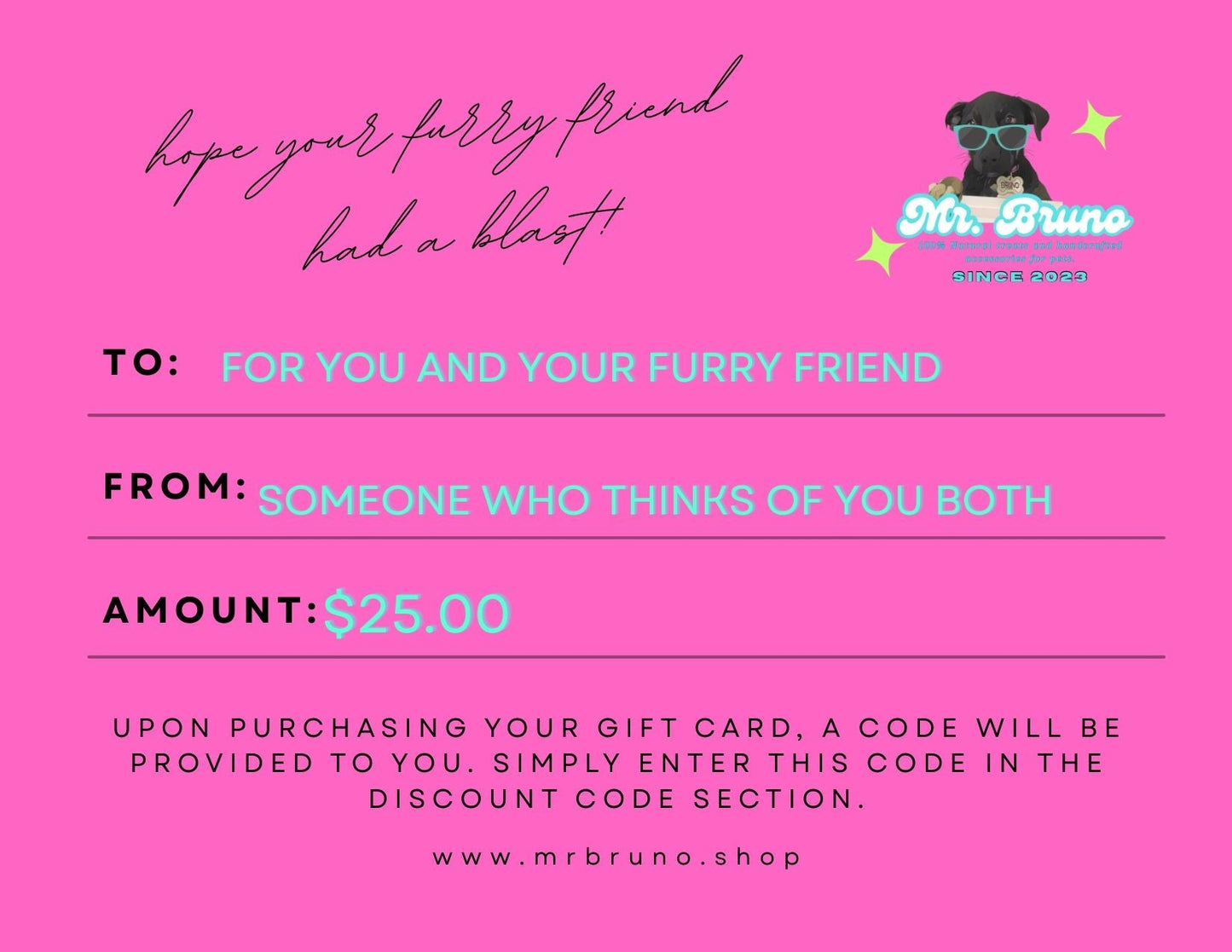 Mr. Bruno Shop Gift Card - Mr. Bruno Shop