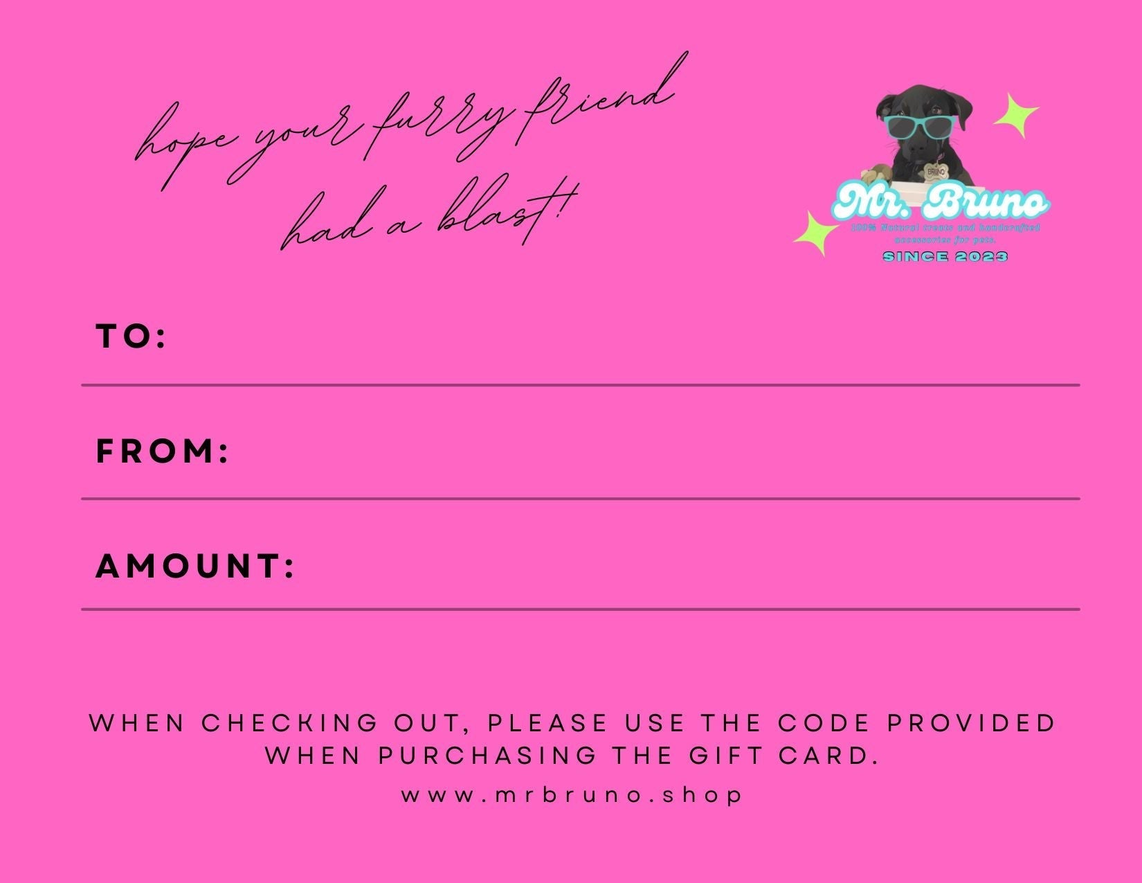 Mr. Bruno Shop Gift Card - Mr. Bruno Shop
