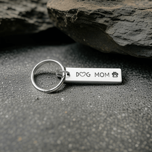 Stainless Steel Dog Mom Keychain - Mr. Bruno Shop